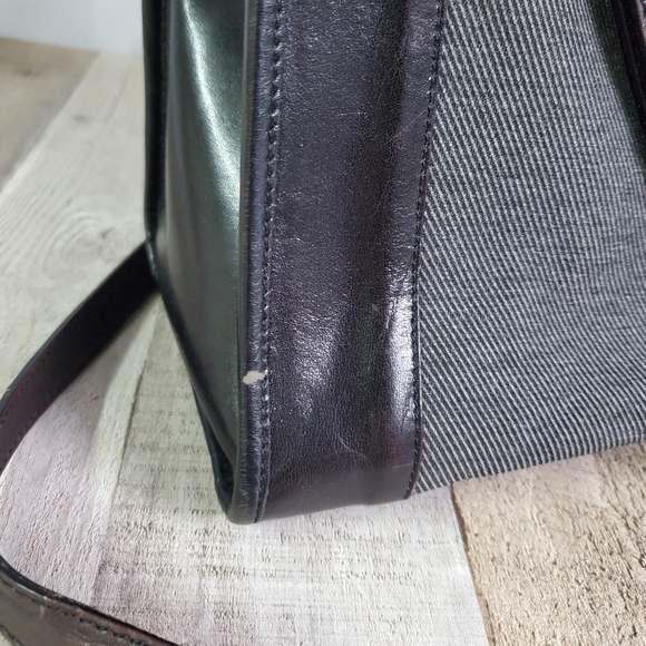 BRAHMIN | Leather Gray Wool Handbag - Picture 8 of 9